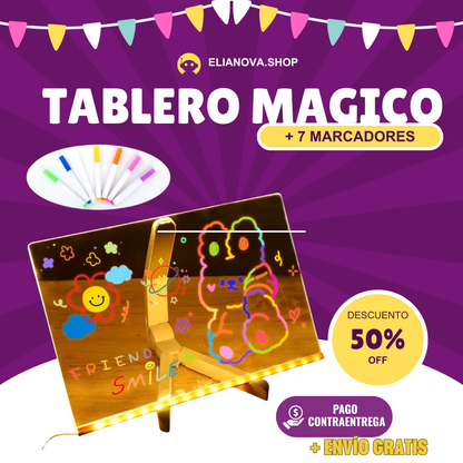 Tablero Mágico Acrílico + 7 Marcadores GRATIS