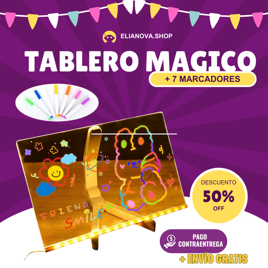 Tablero Mágico Acrílico + 7 Marcadores GRATIS